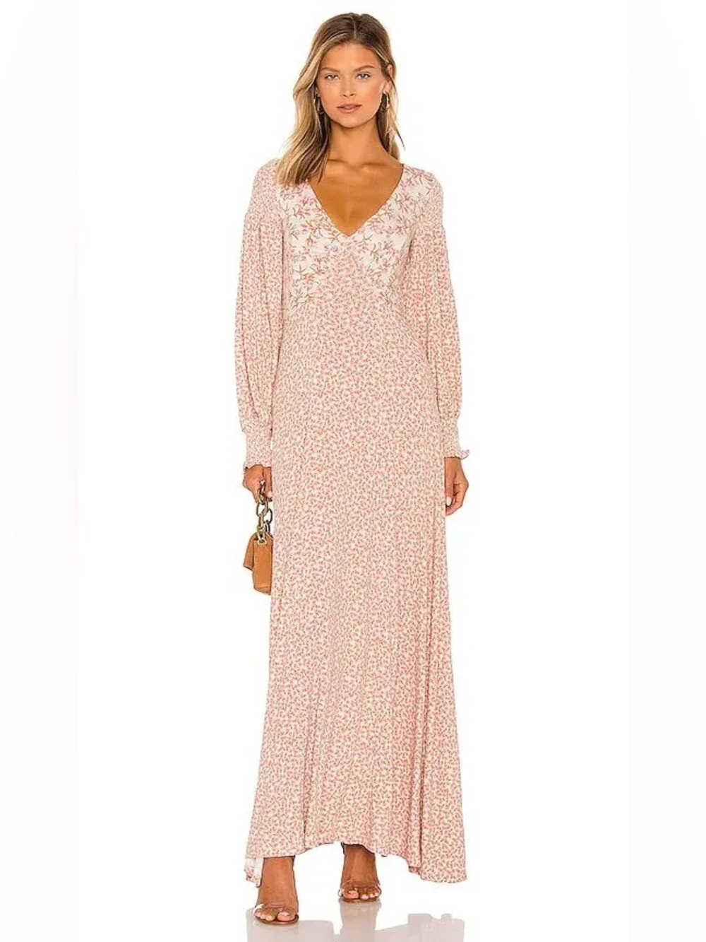 Free People Love Story pink maxi dress garden party - Picture 2 of 11